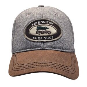 Legacy Pete Smith's Surf Shop Strapback Wool Blend Brown Waxed Brim Ball Cap Hat
